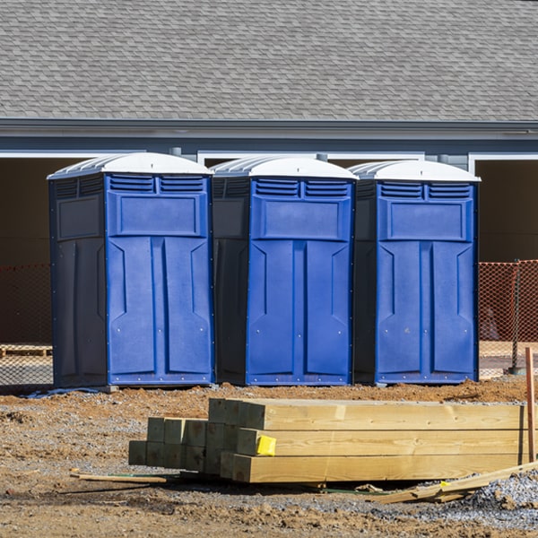 what is the maximum capacity for a single portable toilet in Churchville New York